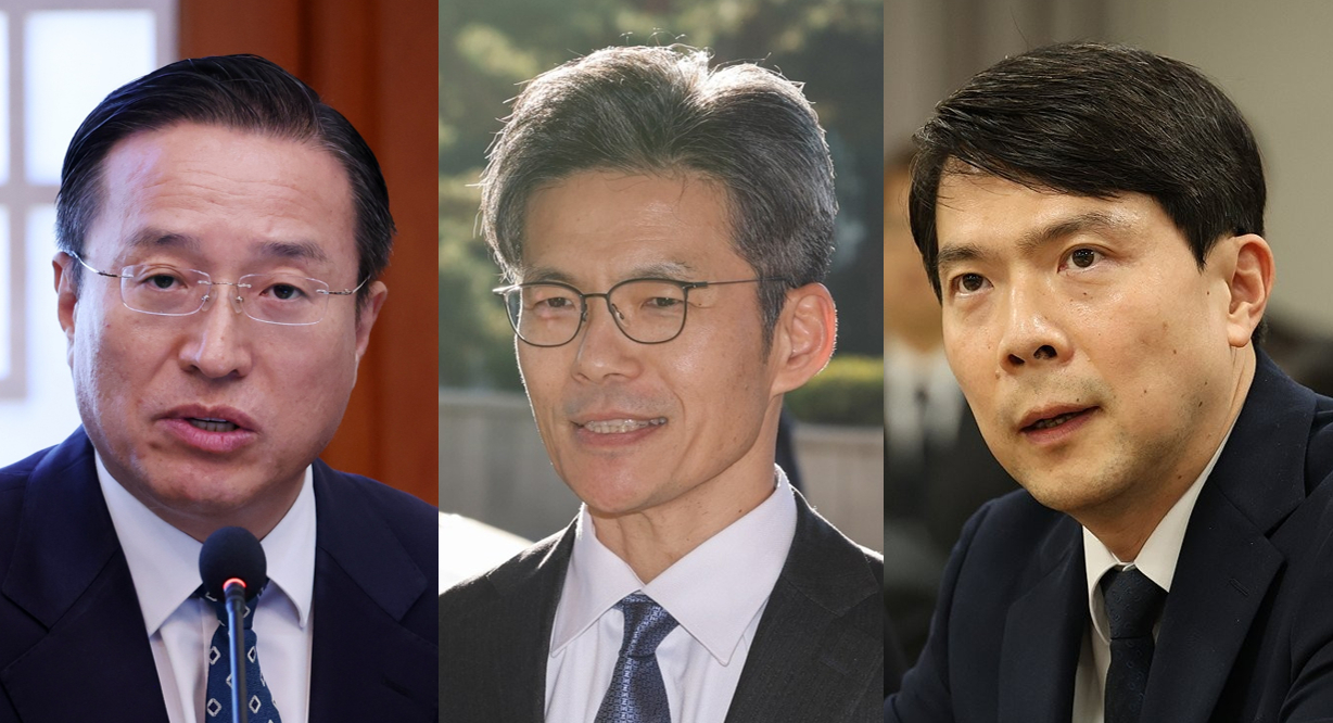 공소청 첫 검찰총장 후보군. 왼쪽부터 이진수 직무대행, 박철우 서울중앙지방공소청장, 성상헌 서울남부지검공소청장. [사진=연합뉴스]