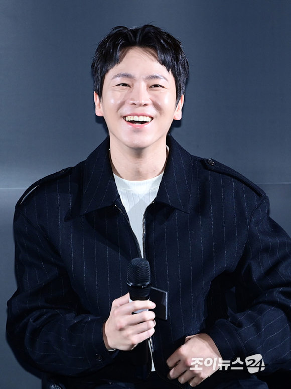 배우 이재균이 16일 오후 서울 강남구 삼성동 코엑스 메가박스에서 열린 영화 '프로젝트 Y'(감독 이환) 제작보고회에 참석하고 있다. [사진=정소희 기자]