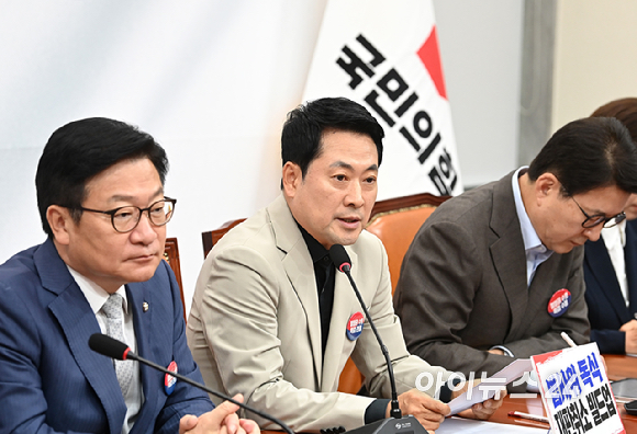 장동혁 국민의힘 당대표가 9일 서울 여의도 국회에서 열린 최고위원회의에서 발언하고 있다. [사진=곽영래 기자]