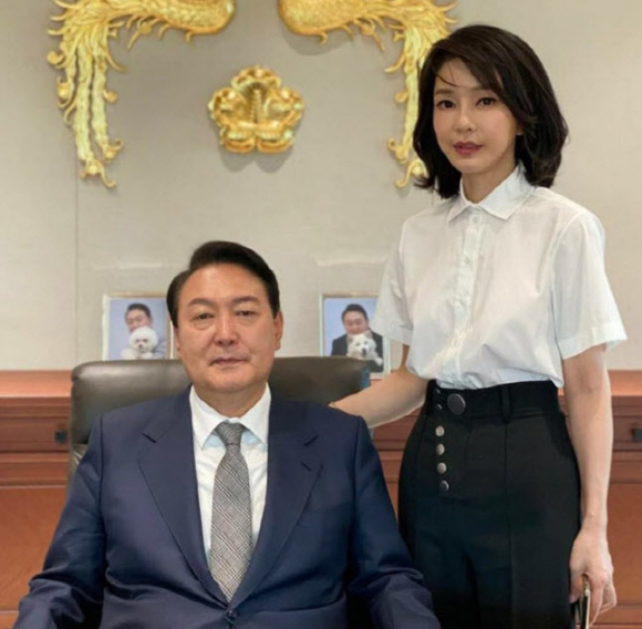 윤석열 전 대통령, 김건희 여사 [사진=대통령실]