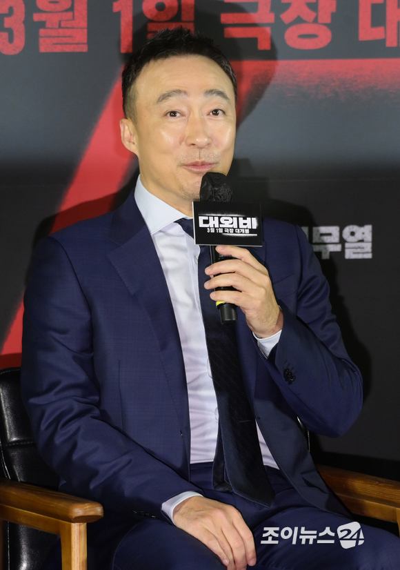 배우 이성민이 2일 오전 서울 메가박스 성수에서 열린 영화 '대외비'(감독 이원태) 제작보고회에 참석하고 있다. [사진=정소희 기자]