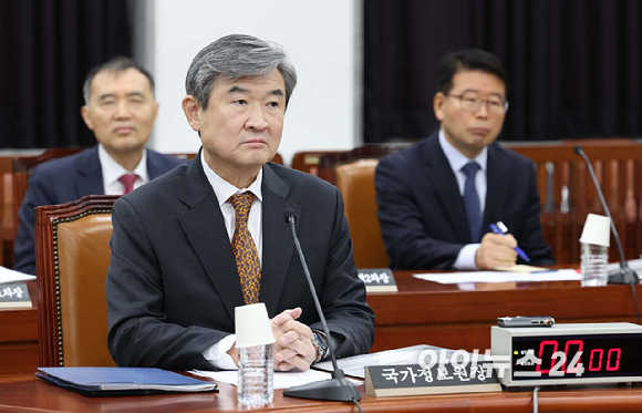 13일 서울 여의도 국회에서 열린 정보위원회 전체회의에 조태용 국가정보원장이 출석해 있다. 2025.01.13. [사진=곽영래 기자]