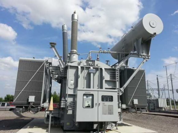 미국 송전망에 설치된 효성중공업 765kV 초고압변압기 [사진=효성중공업]