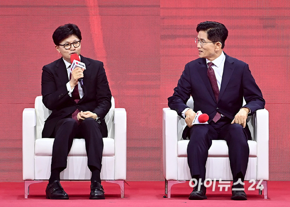 국민의힘 한동훈 대선 경선 후보가 3일 오후 경기 일산 킨텍스에서 열린 제5차 전당대회에서 발언하고 있다. [사진=곽영래 기자]
