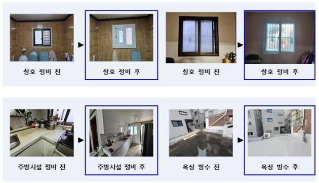 서울시가 취약가구의 주거환경 개선을 위해 실시하는 '안심집수리 보조사업'의 지원 대상 469가구를 선정해 36억 3000만원의 보조금을 지원한다. 사진은 지난해 실시된 '안심집수리 보조사업' 정비 전후 모습. [사진=서울시]