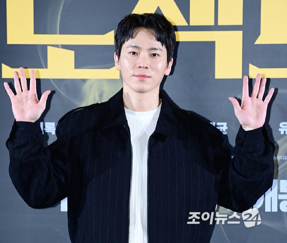 배우 이재균이 16일 오후 서울 강남구 삼성동 코엑스 메가박스에서 열린 영화 '프로젝트 Y'(감독 이환) 제작보고회에 참석하고 있다. [사진=정소희 기자]