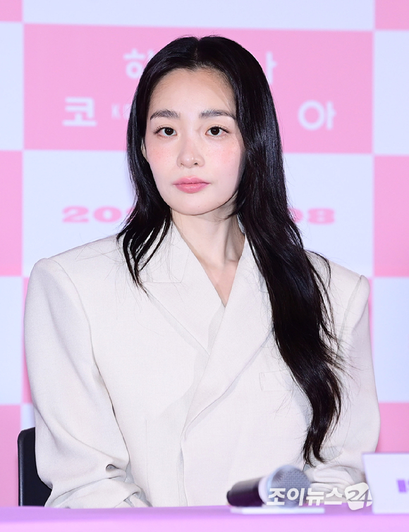 배우 김민하가 26일 오후 서울 CGV용산아이파크몰에서 열린 영화 '하나 코리아'(감독 프레드릭 쇨베르) 언론시사회에 참석하고 있다. [사진=정소희 기자]