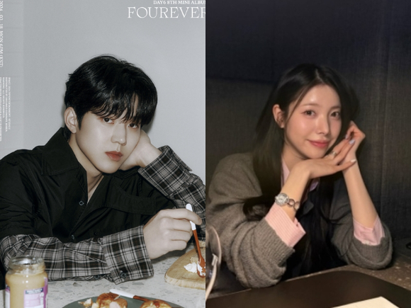 데이식스 도운, 유튜버 유지유 이미지 갈무리 [사진=JYP엔터테인먼트, 유지유 SNS]