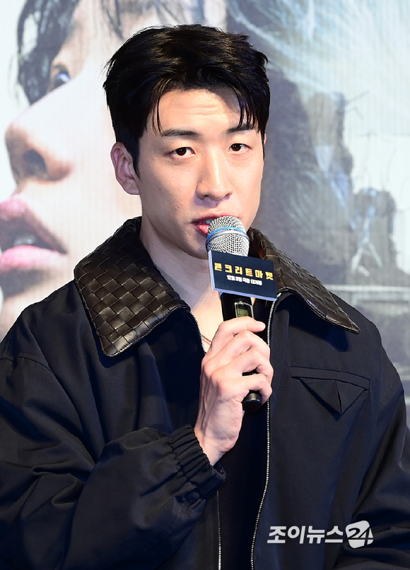 배우 유수빈이 1일 오후 서울 송파구 롯데시네마 월드타워점에서 열린 영화 '콘크리트 마켓'(감독 홍기원) 언론시사회에 참석하고 있다. [사진=정소희 기자]