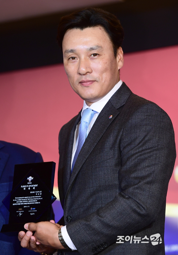 이승엽이 2019 WBSC 프리미어12 서울 예선라운드 WBSC-KBO 합동 기자회견에 참석했다. [사진=정소희 기자]