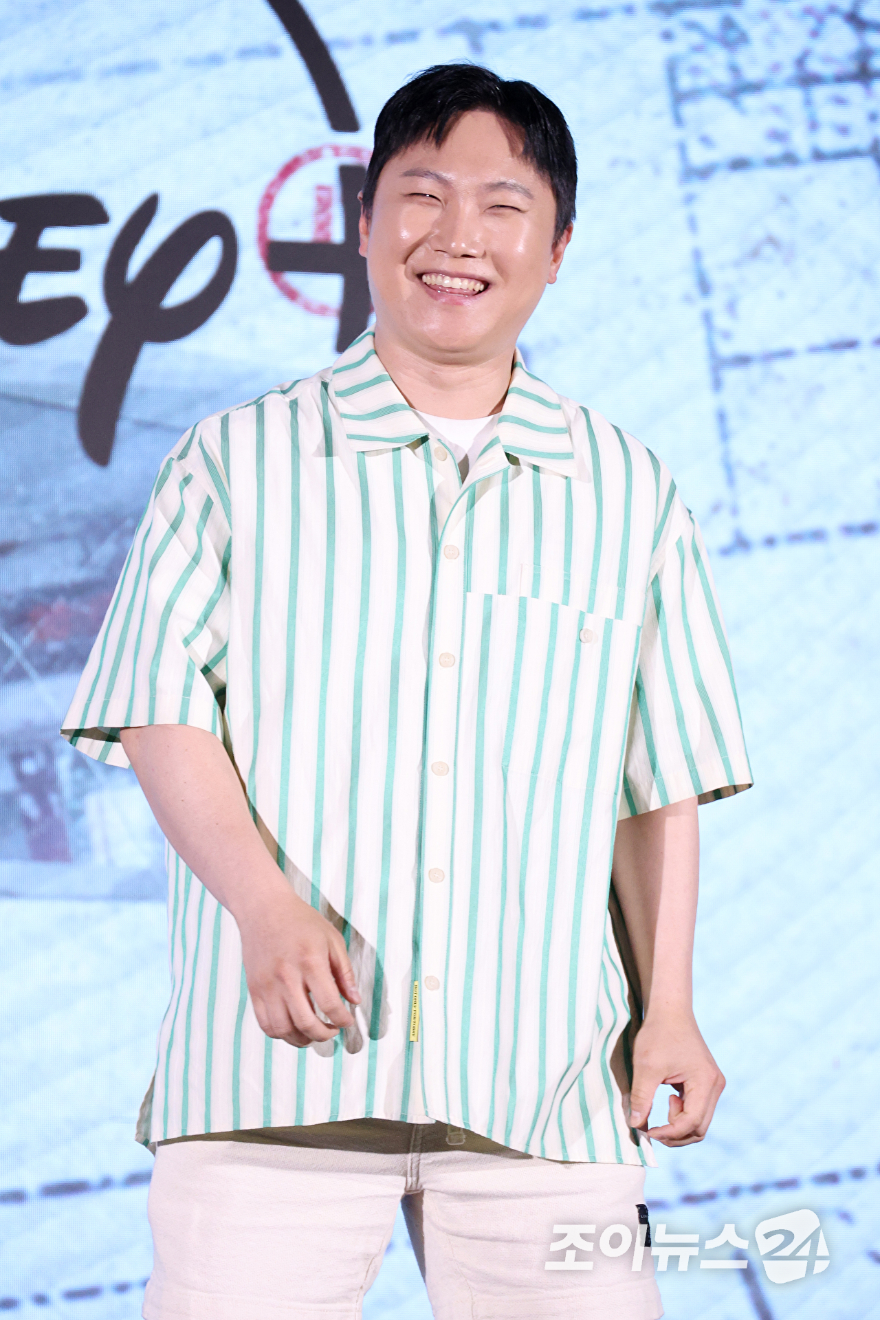 유튜버 빠니보틀이 28일 오전 서울 구로구 신도림동 더세인트에서 진행된 디즈니+ 오리지널 예능 '술래게임' 제작발표회에 참석해 포즈를 취하고 있다. [사진=문수지 기자]