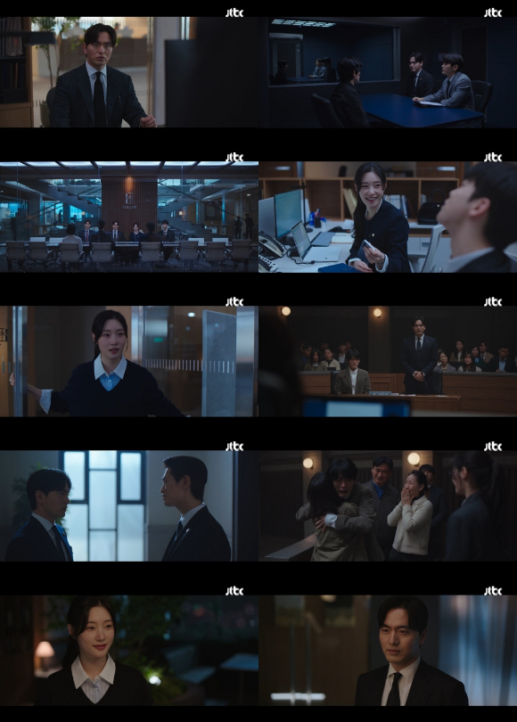 '에스콰이어' 이진욱, 정채연, 이학주가 환상의 시너지로 의뢰인의 마음을 치료했다. [사진=JTBC 방송화면 캡처]