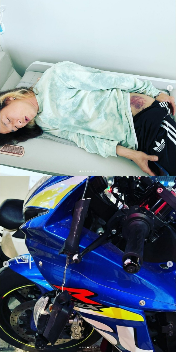 팝핀현준이 교통사고를 당했다. [사진=팝핀현준 인스타그램]