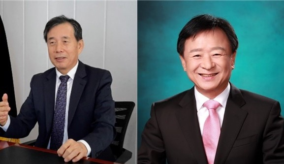 (왼쪽부터) 박의돈 실라인프라텍 회장, 심상만 코텍 회장 [사진=국제코리아재단]