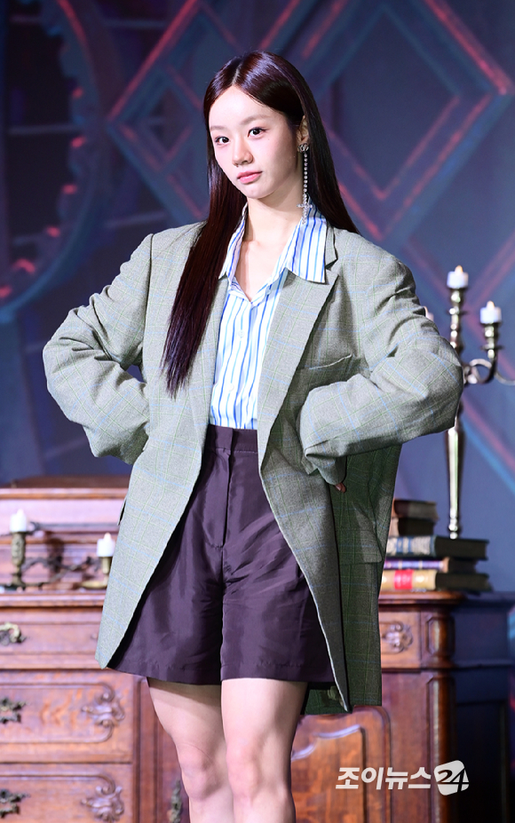 배우 혜리가 18일 오후 서울 마포구 호텔 나루에서 열린 넷플릭스 예능 '미스터리 수사단' 제작발표회에 참석하고 있다. [사진=정소희 기자]