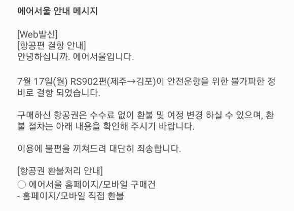 에어서울 항공기 모습 [사진=에어서울]