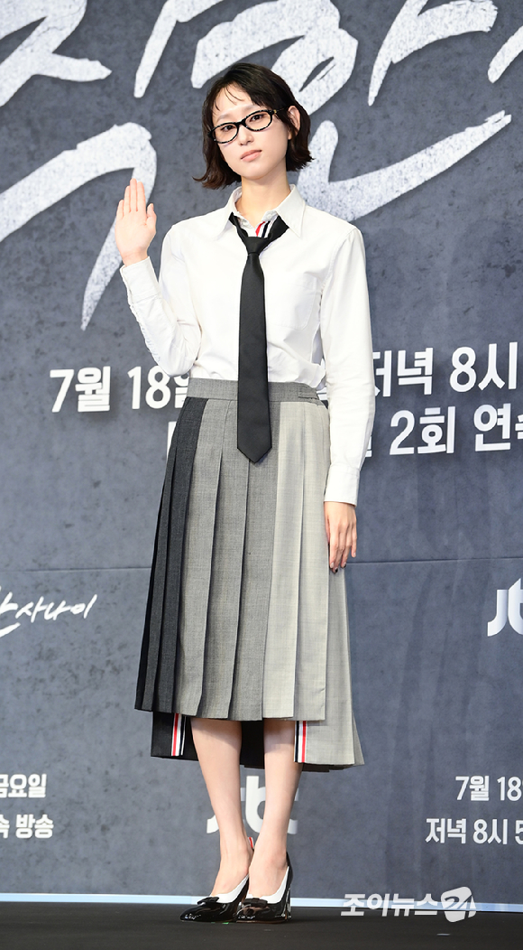 배우 류혜영이 14일 오후 서울 영등포구 더링크 호텔에서 열린 JTBC 새 금요시리즈 '착한 사나이' 제작발표회에 참석하고 있다. [사진=정소희 기자]