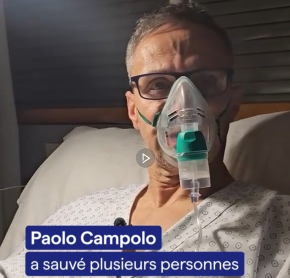 스위스 화재 참사 현장에서 청년들을 구해낸 파올로 캄폴로. [프랑스 매체 '20minutes' 동영상 캡처] [사진=연합뉴스]