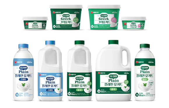 서울우유협동조합 '더 진한 그릭요거트 4종'과 '더 진한 플레인 요거트 5종'. [사진=서울우유협동조합]
