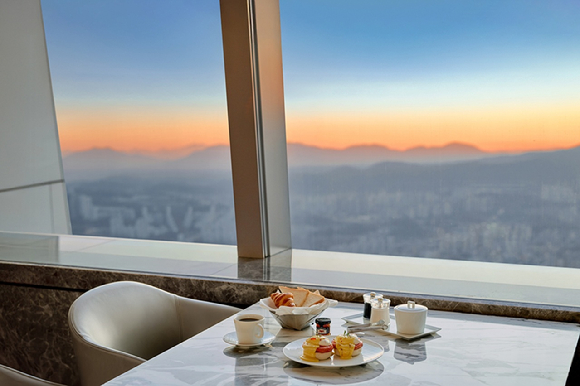 시그니엘 서울, 선라이즈 모닝 세트. [사진=롯데호텔앤리조트]