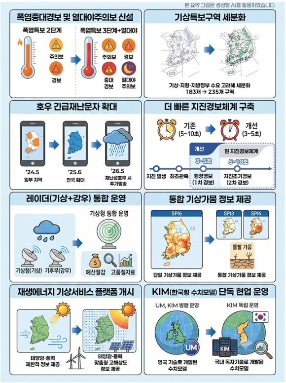 기상청은 28일 이재명정부 출범 1주년 주요 성과를 내놓았다. [사진=기상청]