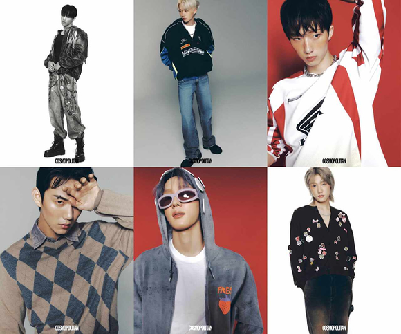 피원하모니가 화보 촬영에서 포즈를 취하고 있다. [사진=코스모폴리탄]