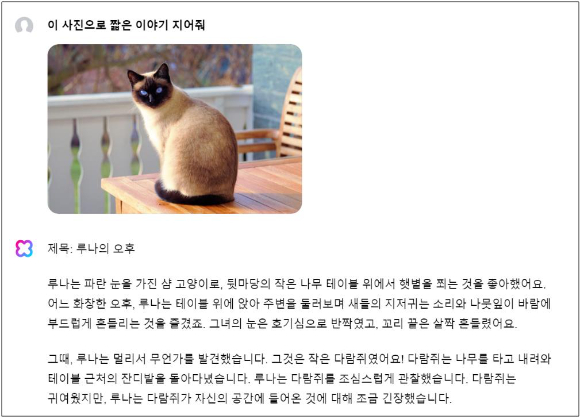 네이버 대화형 인공지능(AI) 서비스 클로바X가 제시한 사진을 토대로 짧은 이야기를 생성한 결과물 [사진=네이버]