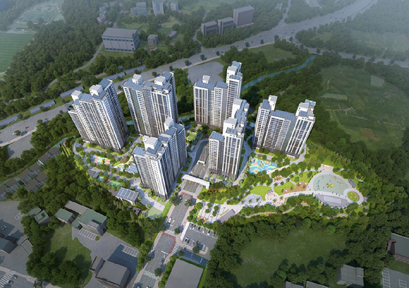 용인 푸르지오 원클러스터파크 주경 조감도 [사진=대우건설]