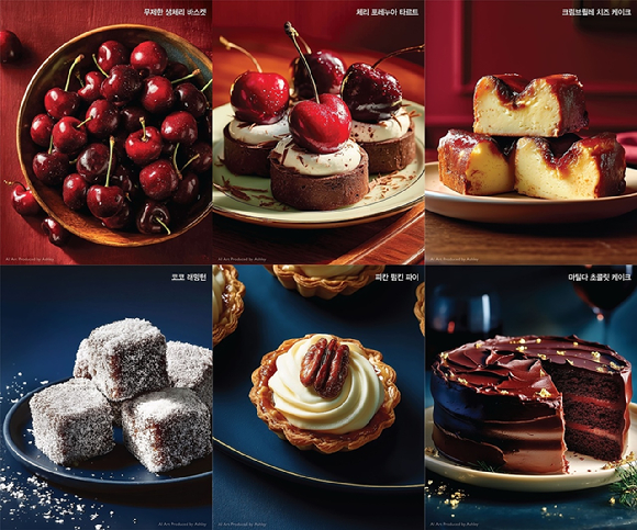 디저트 뮤지엄 핵심메뉴 6종. [사진=이랜드이츠]