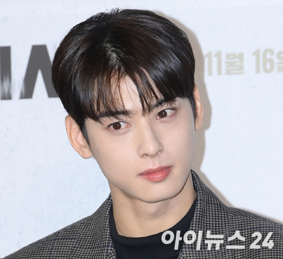 배우 차은우가 지난 2022년 서울 광진구 자양동 건대 롯데시네마에서 열린 영화 '데시벨' (감독 황인호) 언론시사회에 참석하고 있다. [사진=정소희 기자]