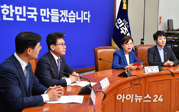 국민의힘 김정재 정책위의장이 7일 오전 서울 여의도 국회에서 열린 여야 정책위의장 상견례에서 발언하고 있다. [사진=곽영래 기자]