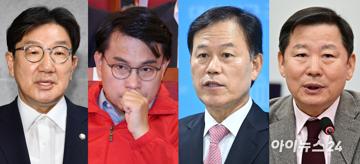 왼쪽부터 국민의힘 권성동·윤상현·윤한홍·이철규 의원 [사진=아이뉴스24 DB]