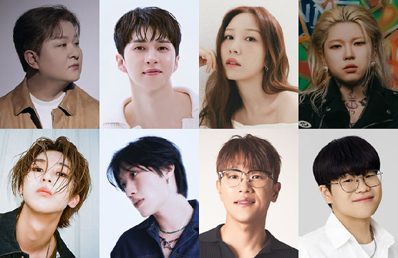 '더 리슨' 출연자 프로필 사진 갈무리 [사진=OS프로젝트, S27M, 어나더레이블, 미드나잇레코즈, 하이어뮤직, GF엔터테인먼트, 셀러빗, 투엔드플로어레코드]