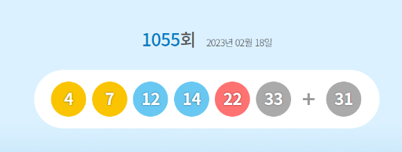 로또 당첨번호 [사진=동행복권 홈페이지]