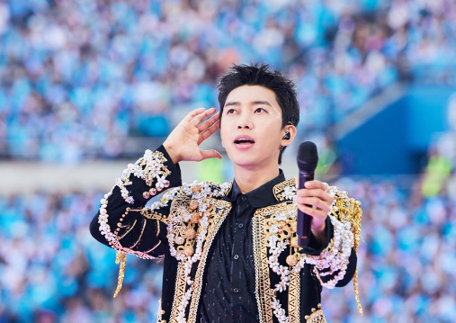 임영웅이 지난해 5월 25일과 26일 양일간 서울월드컵경기장에서 열린 임영웅 2024 콘서트 'IM HERO - THE STADIUM'에서 무대를 펼치고 있다. [사진=물고기뮤직]
