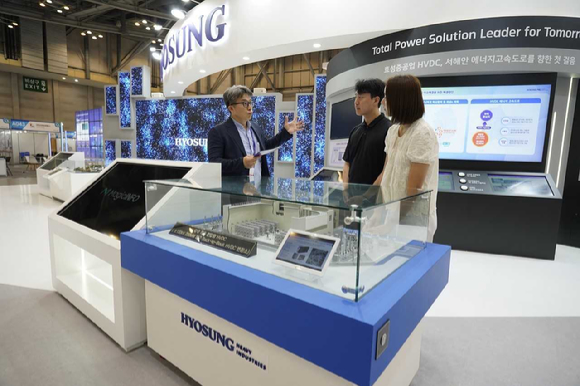 2025 기후산업국제박람회(WCE) 내 효성중공업의 전시 부스 [사진=효성중공업]