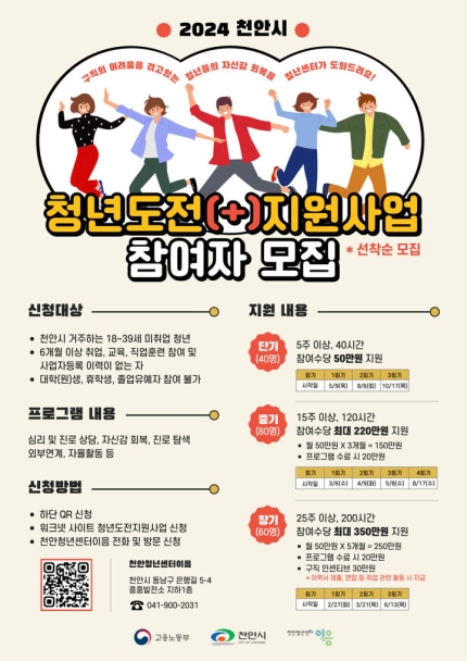 청년도전지원사업 포스터 [사진=천안시]