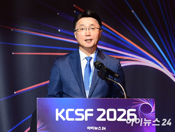 클라우드 기술과 소프트웨어 산업의 변화 흐름을 조망하는 '대한민국 클라우드/SaaS 포럼 2026'이 29일 서울 영등포구 여의도 FKI타워에서 열렸다. 류제명 과학기술정보통신부 제2차관이 축사를 하고 있다. [사진=정소희 기자]