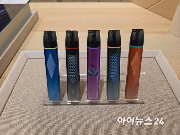 한국필립모리스가 26일 정식 출시 예정인 액상형 전자담배 '비브 인프라임'. [사진=구서윤 기자]