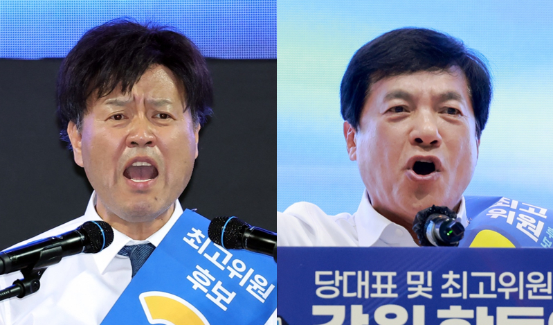 김용 더불어민주당 최고위원 후보(왼쪽), 이성윤 후보 [사진=연합뉴스]