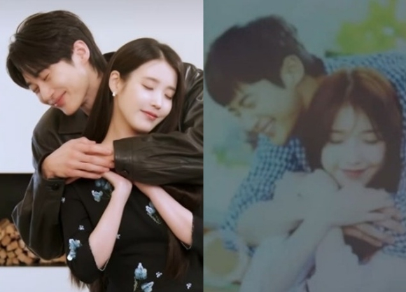 아이유♥변우석, 10년 전 '달의연인' 커플샷 재연...달달 백허그 '설렘 폭발'