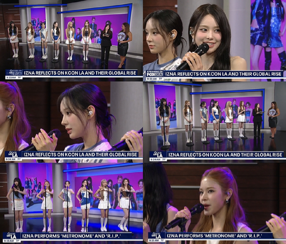 이즈나가 미국 FOX 11 'Good Day LA'에 출연했다. [사진='Good Day LA' 갈무리]