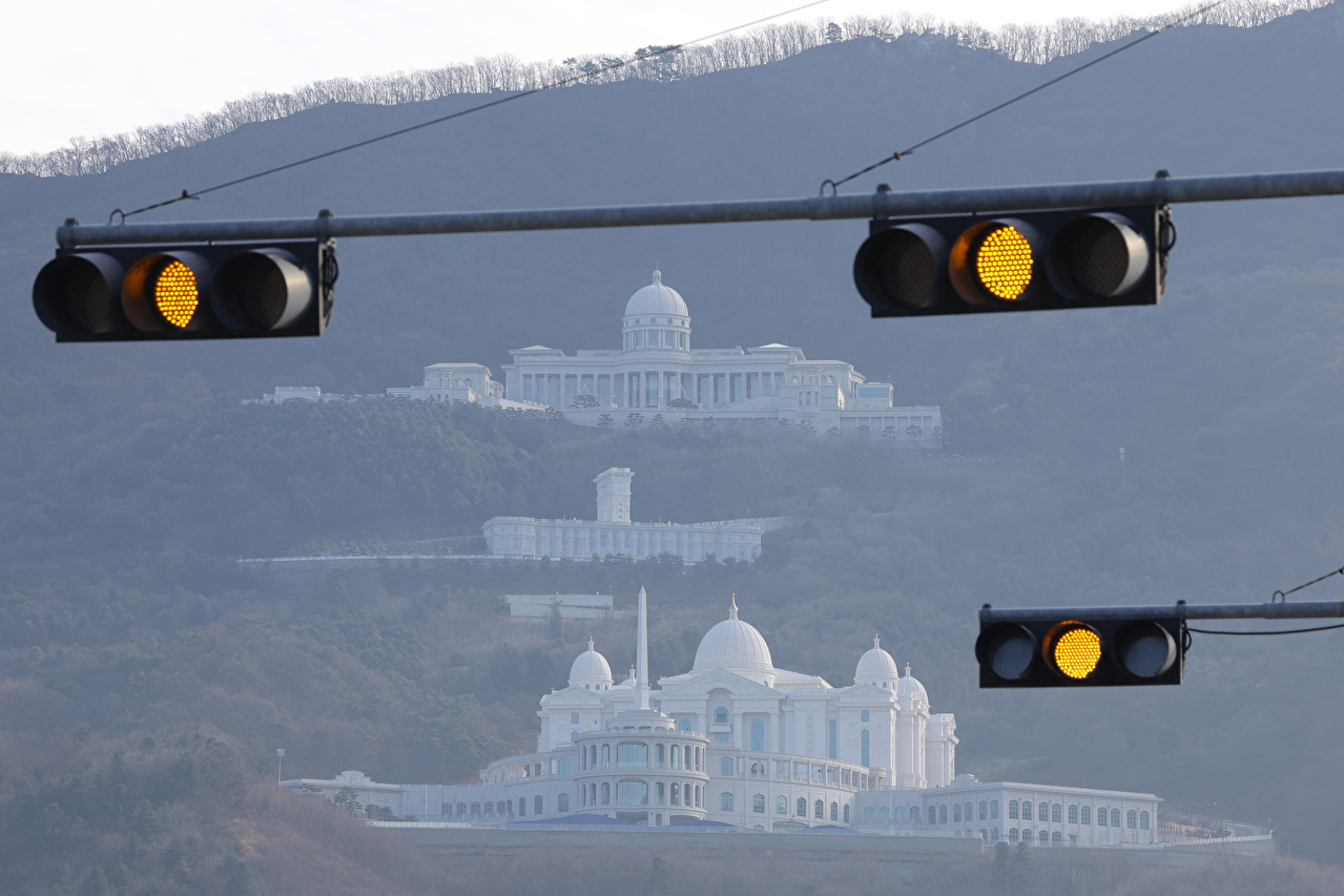 지난 12일 경기도 가평군 통일교 천정궁 일대 [사진=연합뉴스]