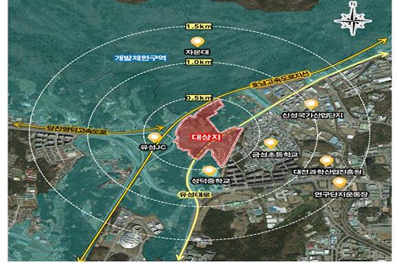 하기지구 산업단지 개발사업 위치도[사진=대전도시공사]