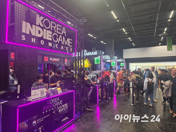 26일(현지시간) &lsquo;게임스컴 2026&rsquo; B2B 전시장에 마련된 엔씨 부스 전경. [사진=곽민구 기자]