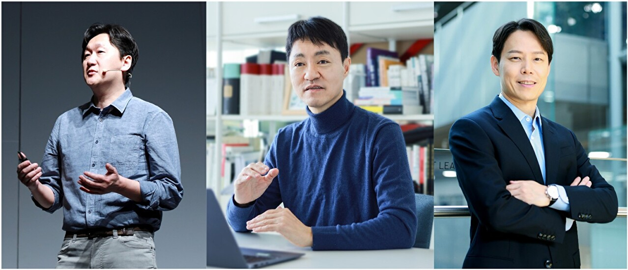 왼쪽부터 신규 선임된 김광현 최고데이터&middot;콘텐츠 책임자(CDO), 유봉석 최고책임경영책임자(CRO), 황순배 최고인사책임자(CHRO) [사진=네이버]