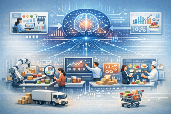 식품업계가 올해 핵심 과제로 AI 전환을 제시했다. [사진=챗지피티]