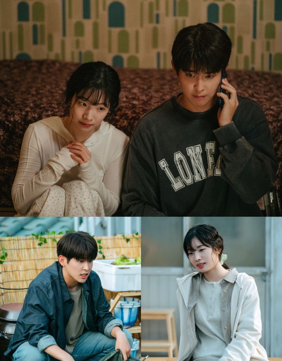 이시우와 다현이 JTBC 금요시리즈 '러브 미'에서 호흡을 맞추고 있다. [사진=JTBC·SLL·하우픽쳐스]