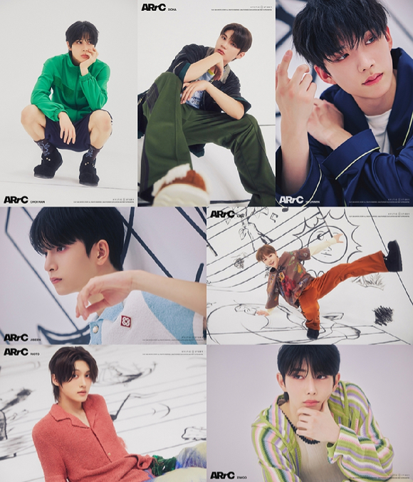 '미스틱 신인 보이그룹' 아크(ARrC) 콘셉트 포토. [사진=미스틱스토리]