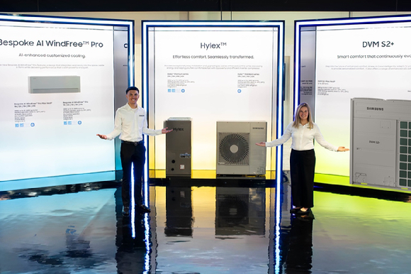 삼성전자가 미국 라스베이거스에서 열리는 북미 최대 규모 공조 전시회 'AHR 엑스포'에 참가해 북미 지역에 특화된 공조 제품과 AI 기반 통합 기기 관리 기능을 선보였다. [사진=삼성전자]